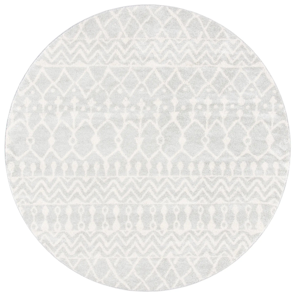 Safavieh Tulum 5'-0" x 5'-0" Rug in Light Grey / Ivory