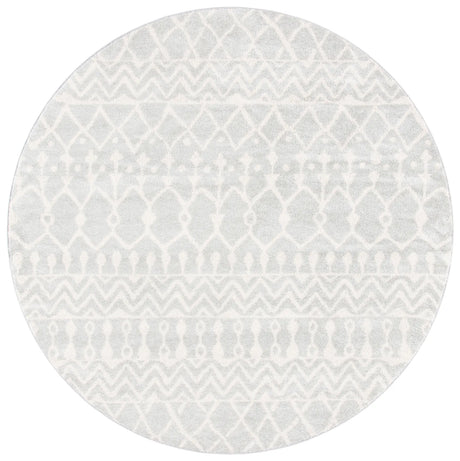 Safavieh Tulum 5'-0" x 5'-0" Rug in Light Grey / Ivory