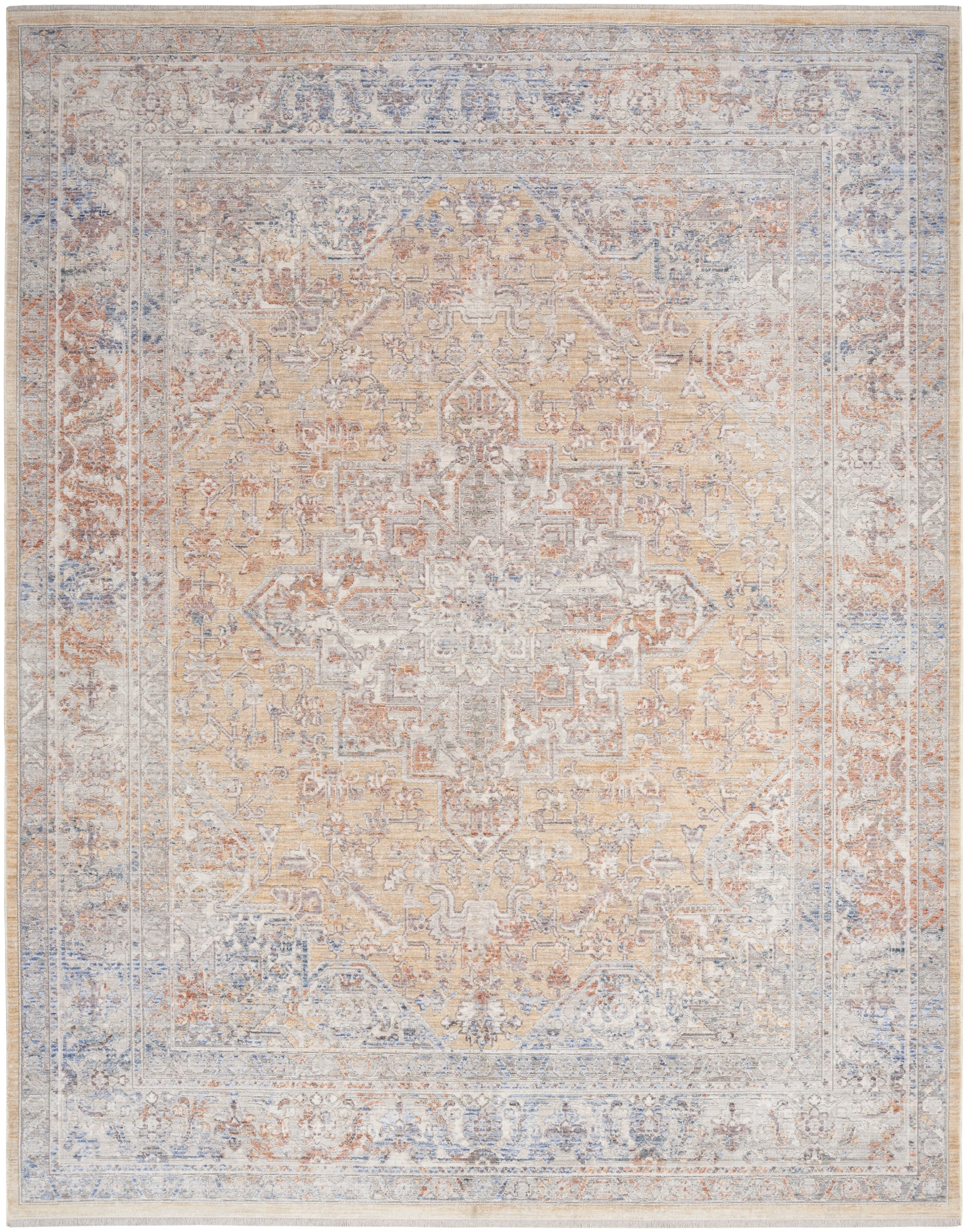 Nourison Elegant Heirlooms Elh01 Grey Gold Area Rug