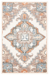 Safavieh Micro-Loop 2'-6" x 4'-0" Rug in Ivory / Rust