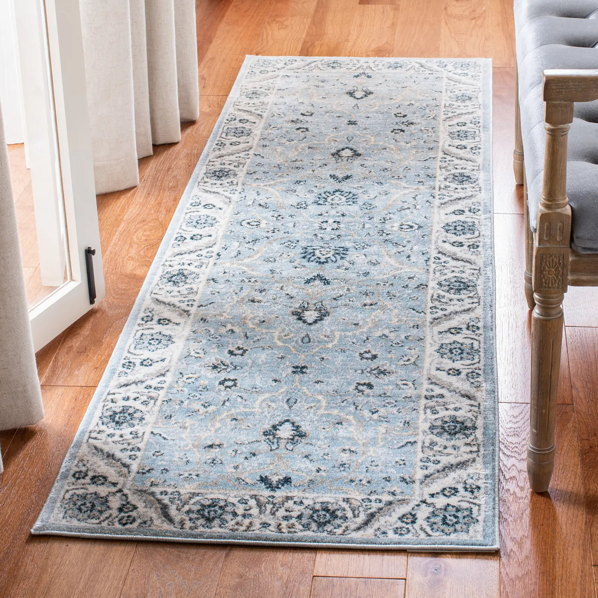 Safavieh Isabella 2'-2" x 11'-0" Rug in Light Blue / Cream