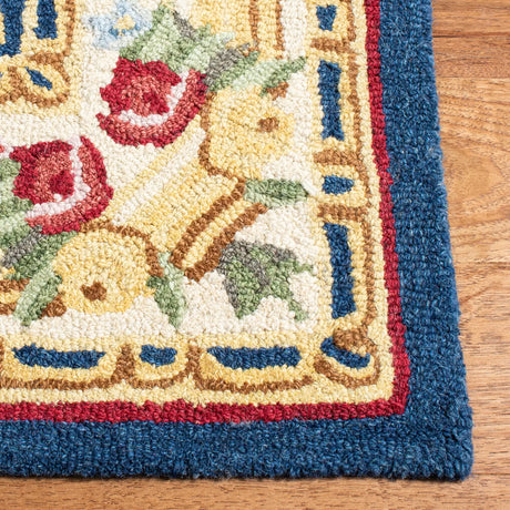 Safavieh Heritage 4'-0" x 6'-0" Rug in Navy / Ivory