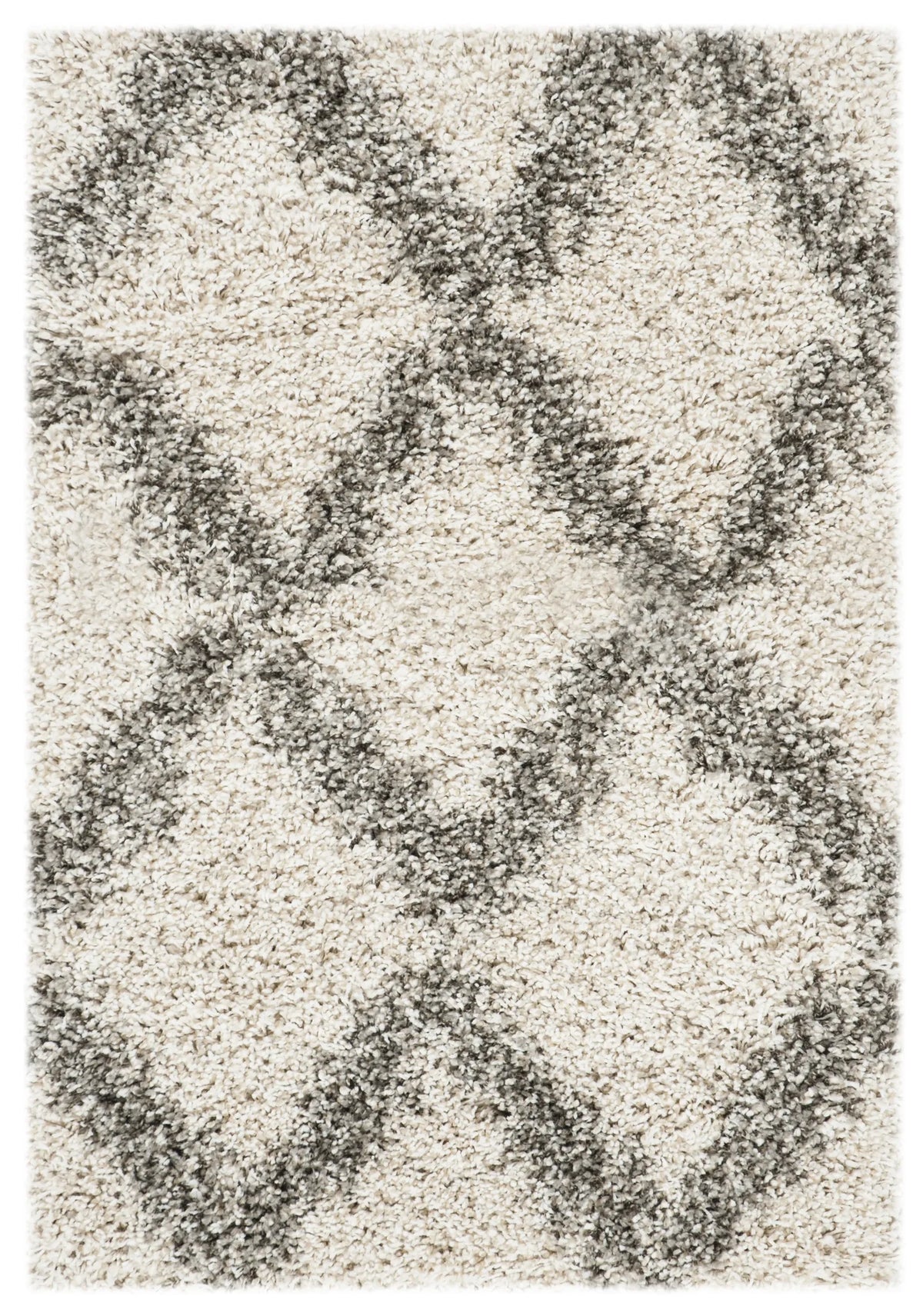 Safavieh Hudson Shag 2'-0" x 3'-0" Rug in Ivory / Grey