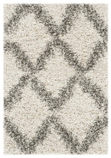 Safavieh Hudson Shag 2'-0" x 3'-0" Rug in Ivory / Grey