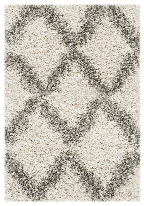 Safavieh Hudson Shag 2'-0" x 3'-0" Rug in Ivory / Grey