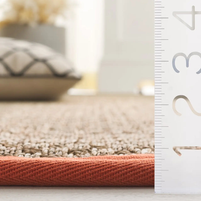 Safavieh Natural Fiber 4'-0" x 6'-0" Rug in Natural / Rust