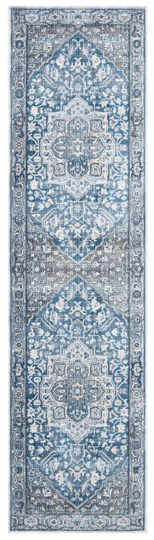 Safavieh Vintage Persian 2'-2" x 12'-0" Rug in Charcoal / Blue