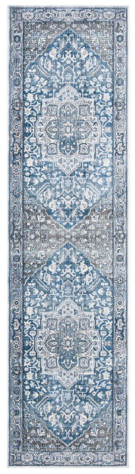 Safavieh Vintage Persian 2'-2" x 12'-0" Rug in Charcoal / Blue