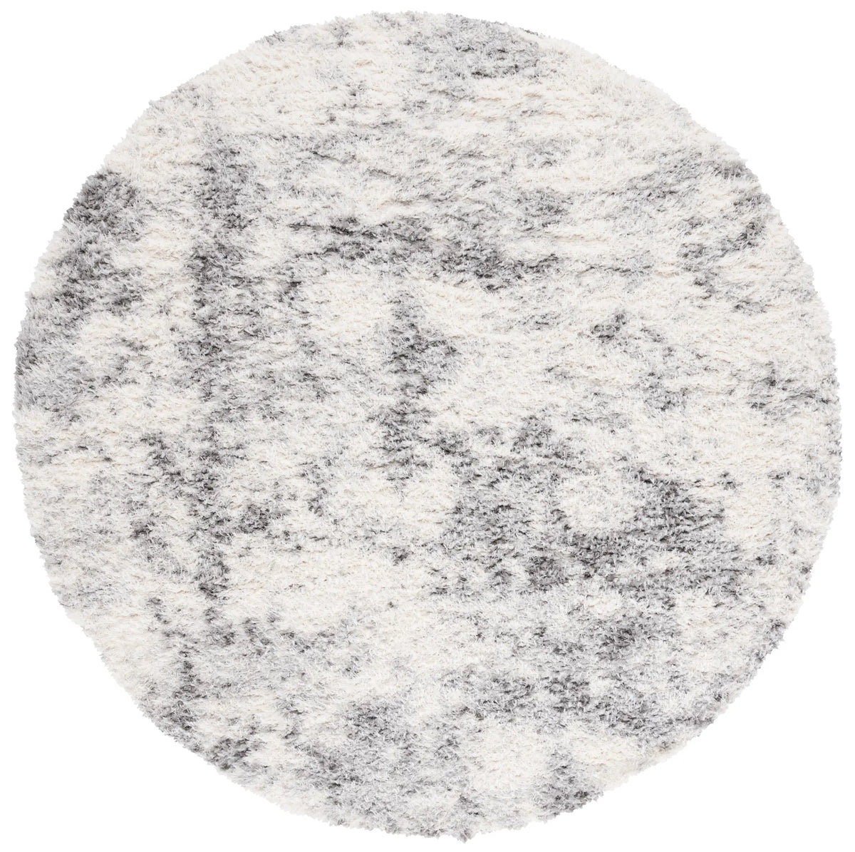 Safavieh Lindsay Shag 6'-7" x 6'-7" Rug in Ivory / Grey