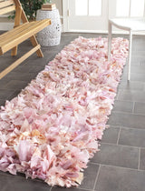 Safavieh Rio Shag 2'-3" x 11'-0" Rug in Ivory / Pink