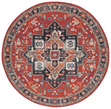 Safavieh Journey 6'-7" x 6'-7" Rug in Rust / Blue Black