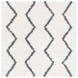 Safavieh Venus Shag 600 6'-7" x 6'-7" Rug in Ivory / Dark Grey