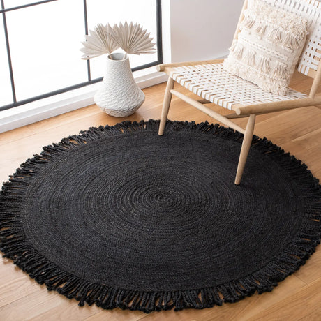 Safavieh Braided 5'-0" x 5'-0" Rug in Black