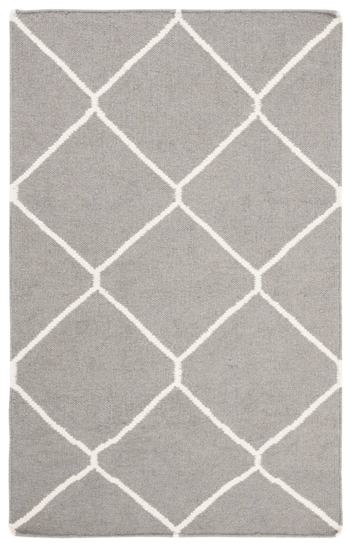 Safavieh Dhurries 2'-6" x 4'-0" Rug in Grey / Ivory