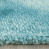 Safavieh Dip Dye 7'-0" x 7'-0" Rug in Turquoise / Ivory