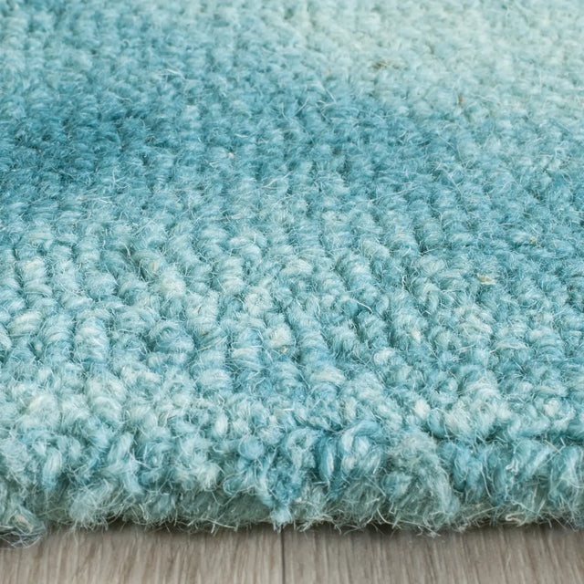 Safavieh Dip Dye 7'-0" x 7'-0" Rug in Turquoise / Ivory