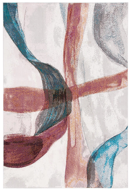 Safavieh Aria 4'-0" x 6'-0" Rug in Ivory / Plum