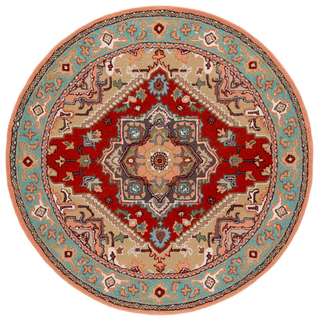 Safavieh Heritage 6'-0" x 6'-0" Rug in Red / Pink