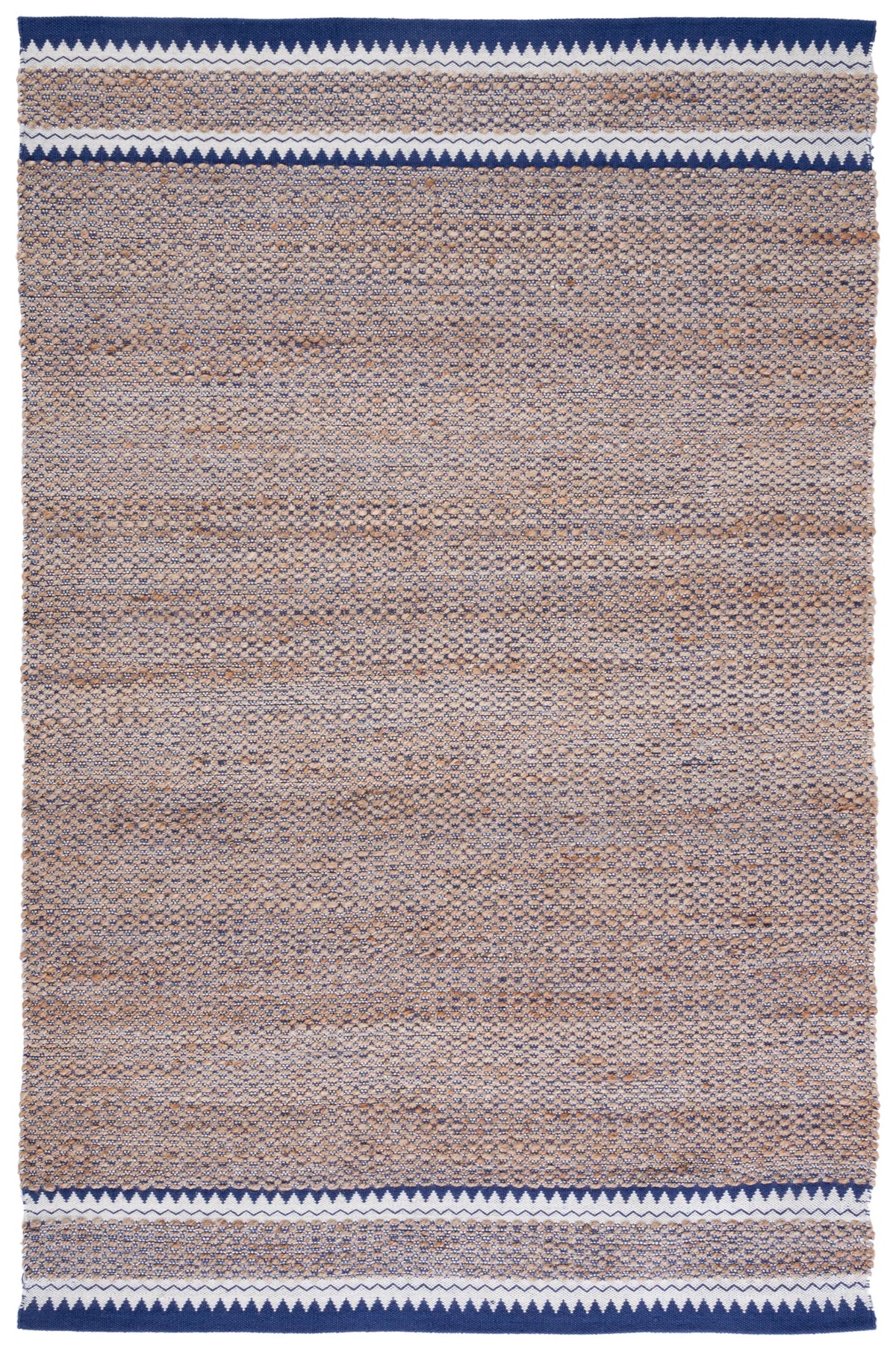 Safavieh Natural Fiber 4'-0" x 6'-0" Rug in Natural / Navy