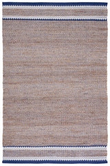 Safavieh Natural Fiber 4'-0" x 6'-0" Rug in Natural / Navy