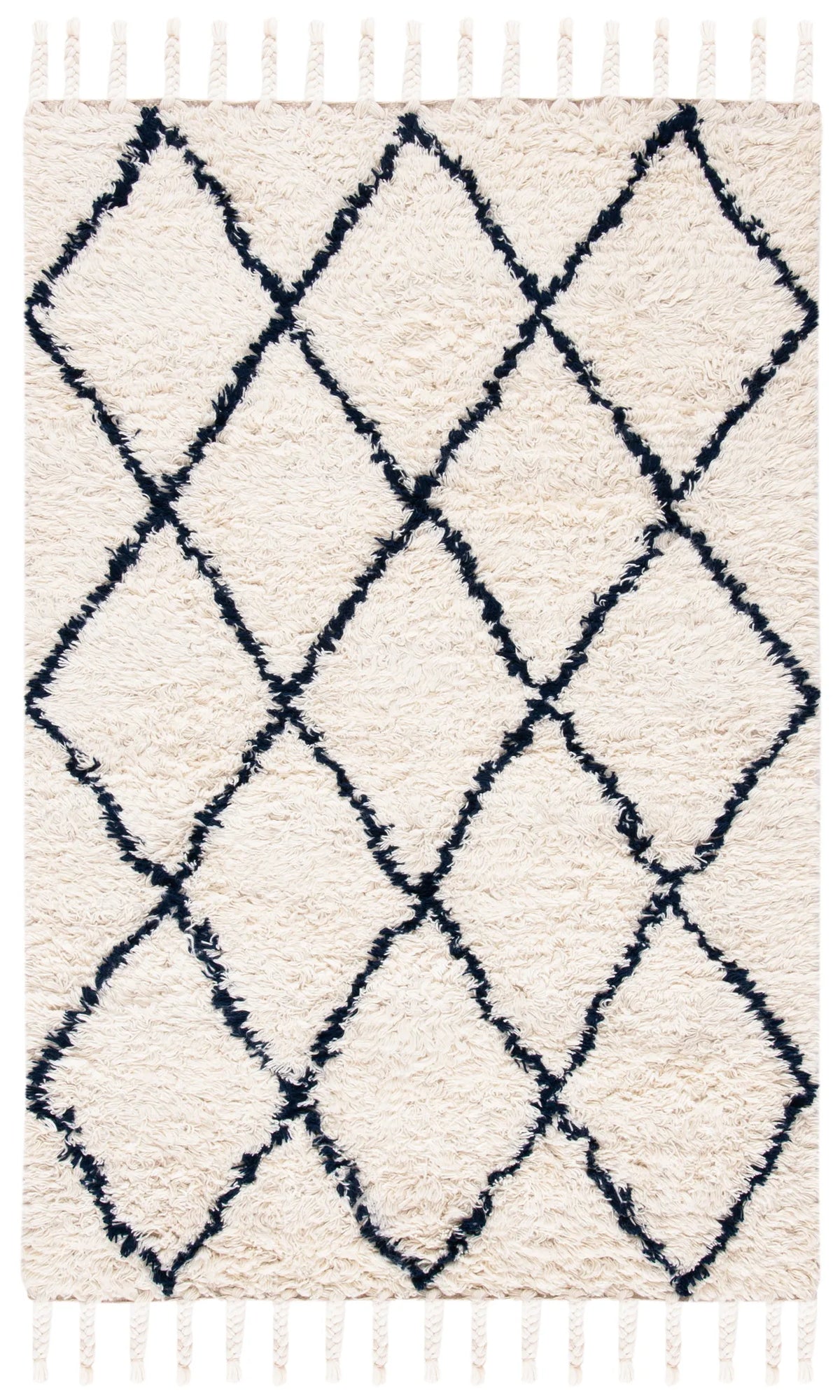 Safavieh Casablanca 4'-0" x 6'-0" Rug in Navy / Ivory