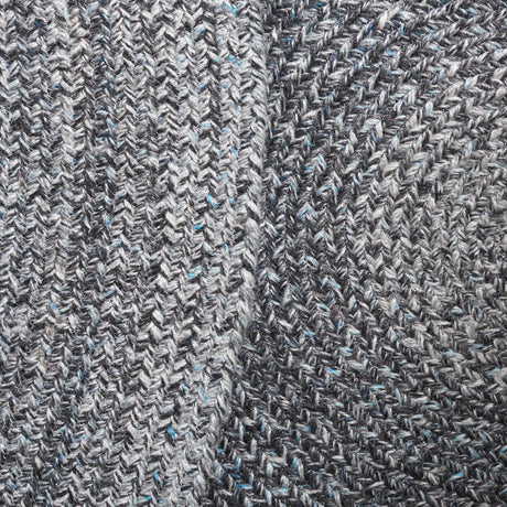Safavieh Braided 5'-0" x 5'-0" Rug in Dark Grey / Light Blue