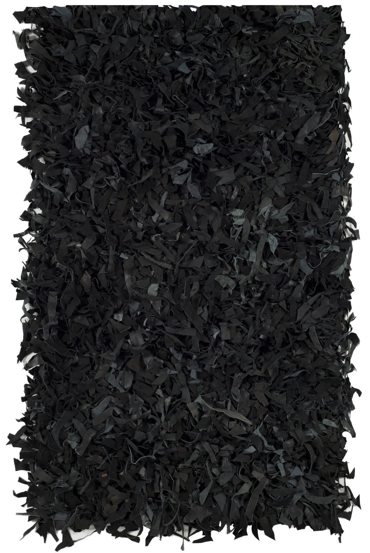 Safavieh Leather Shag 2'-3" x 4'-0" Rug in Black