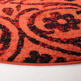 Safavieh Adirondack 6'-7" x 6'-7" Rug in Red / Black