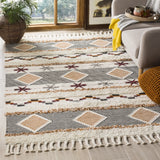 Safavieh Kenya 4'-0" x 6'-0" Rug in Ivory / Black-Orange