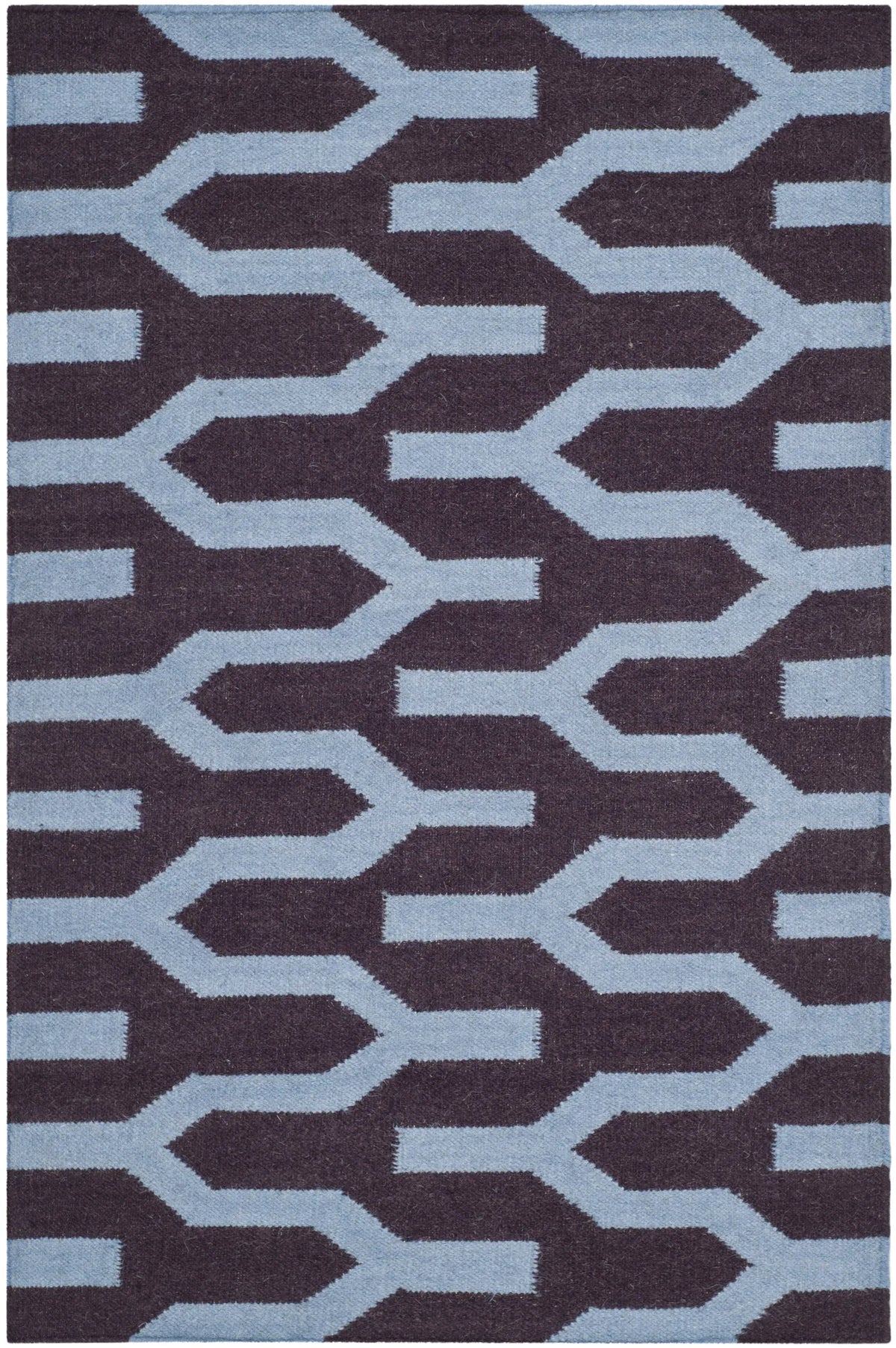 Safavieh Dhurries 2'-6" x 4'-0" Rug in Purple / Blue