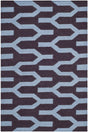 Safavieh Dhurries 2'-6" x 4'-0" Rug in Purple / Blue