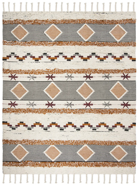 Safavieh Kenya 10'-0" x 14'-0" Rug in Ivory / Black-Orange