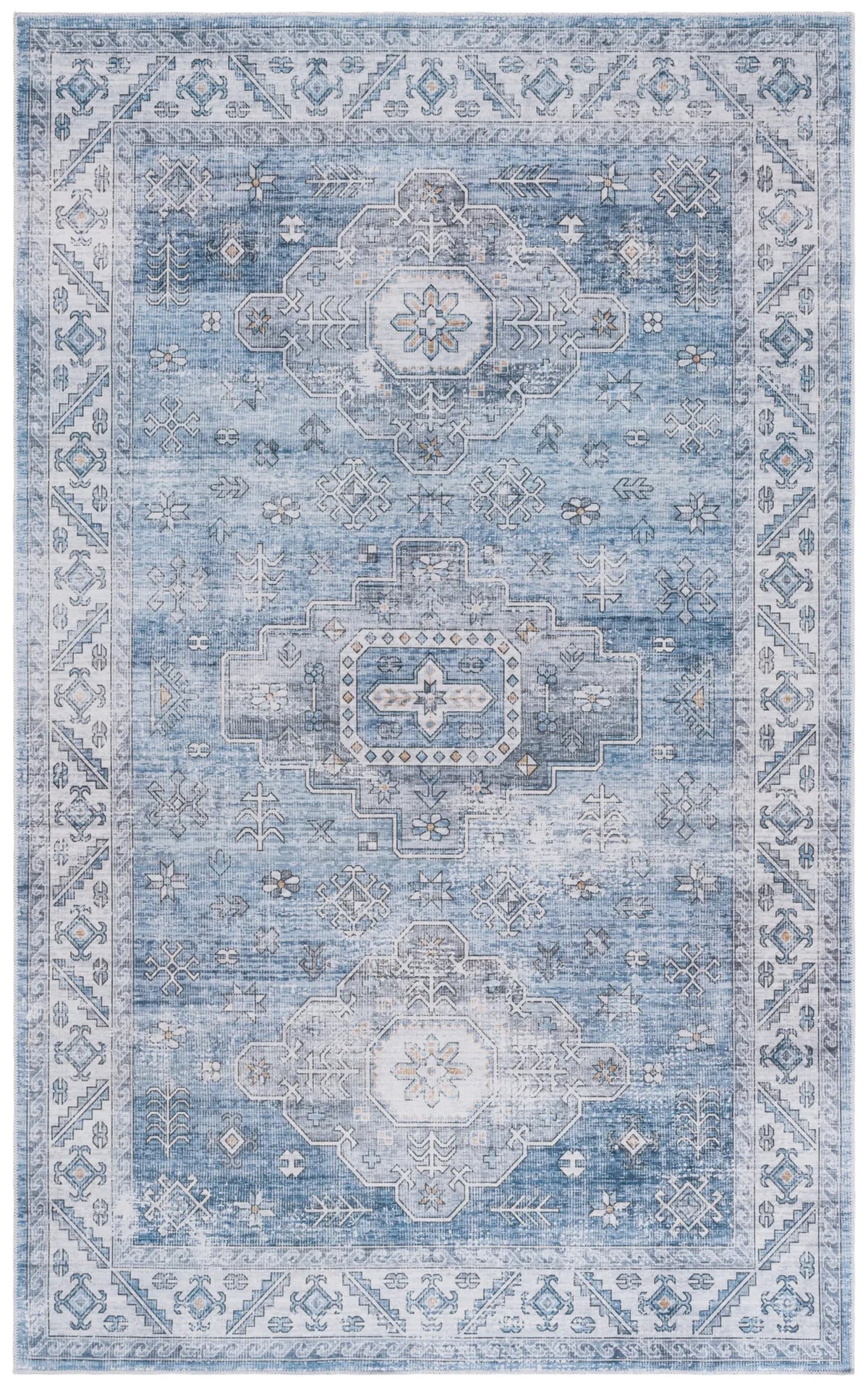 Safavieh Arizona 4'-0" x 6'-0" Rug in Blue / Light Blue