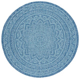 Safavieh Courtyard 6'-7" x 6'-7" Rug in Navy / Aqua