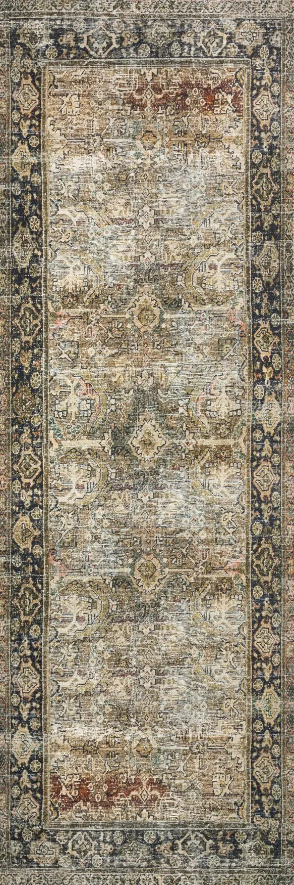 Loloi Layla Lay-03 Olive / Charcoal Rugs - runner flat