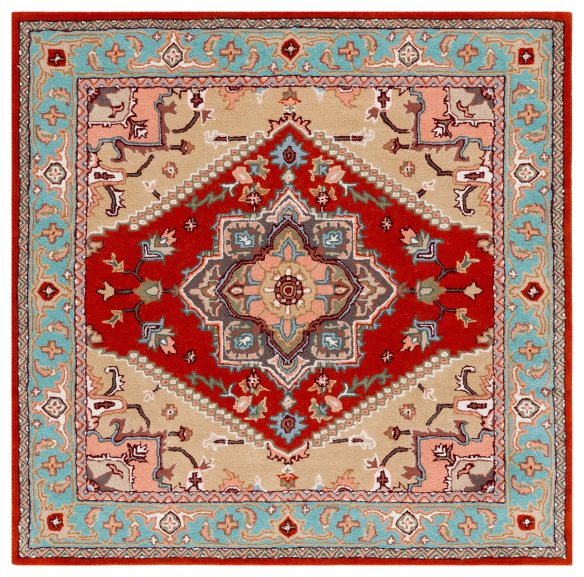 Safavieh Heritage 6'-0" x 6'-0" Rug in Red / Blue