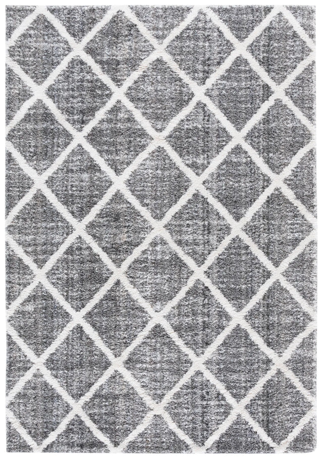 Safavieh Everett Shag 4'-0" x 6'-0" Rug in Grey / Ivory