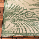 Safavieh Courtyard 4'-0" x 5'-7" Rug in Beige / Green