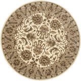 Safavieh Royalty 7'-0" x 7'-0" Rug in Ivory / Dark Beig