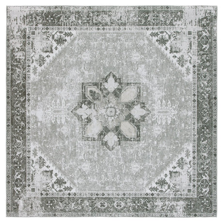 Safavieh Tucson 5'-0" x 5'-0" Rug in Dark Sage / Ivory