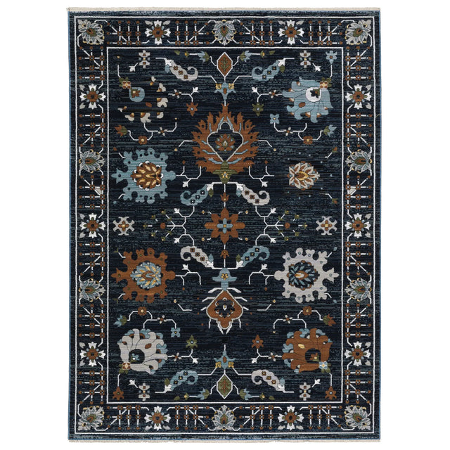 Oriental Weavers Sphinx KEIRA KEI08 Blue Traditional Rugs - main flat