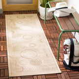 Safavieh Courtyard 2'-3" x 6'-7" Rug in Natural / Brown