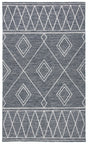 Safavieh Kilim 4'-0" x 6'-0" Rug in Charcoal / Ivory