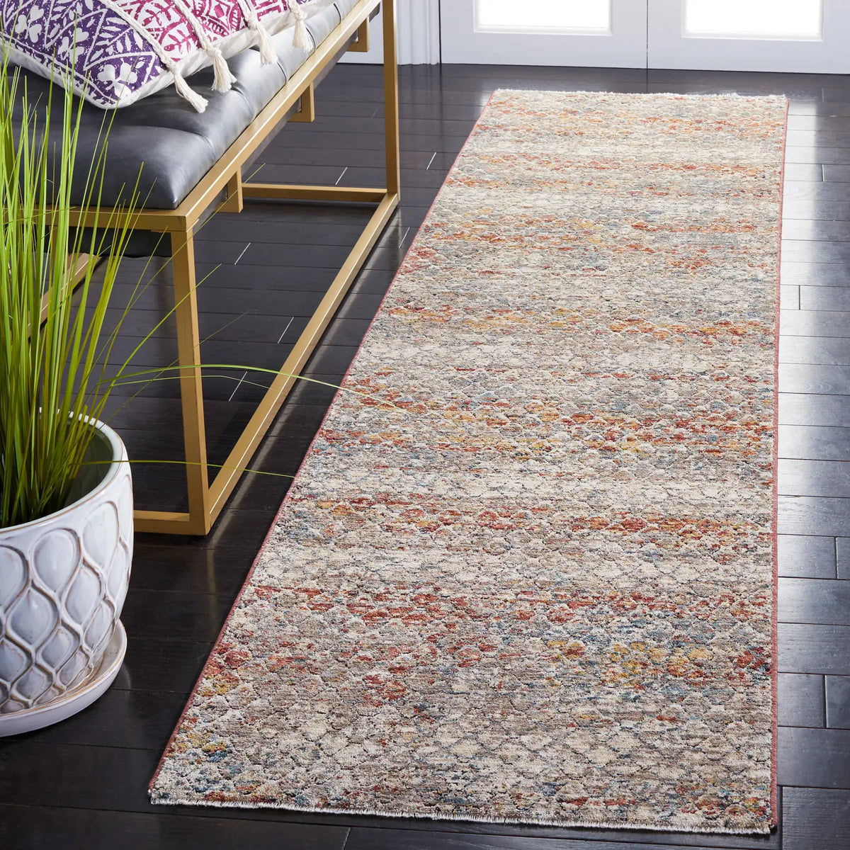 Safavieh Valencia 2'-0" x 8'-0" Rug in Beige / Rust
