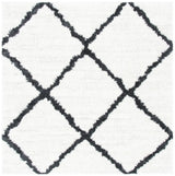 Safavieh August Shag 500 6'-7" x 6'-7" Rug in Ivory / Black