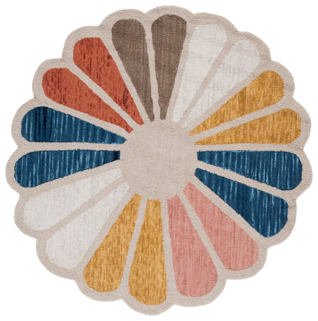 Safavieh Novelty 5'-0" x 5'-0" Rug in Beige / Blue