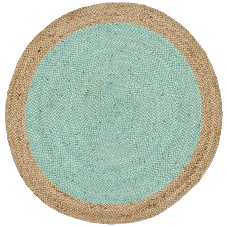 Safavieh Natural Fiber 3'-0" x 3'-0" Rug in Aqua / Natural