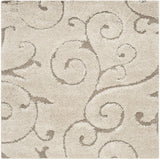 Safavieh Florida Shag 3'-0" x 3'-0" Rug in Cream / Beige
