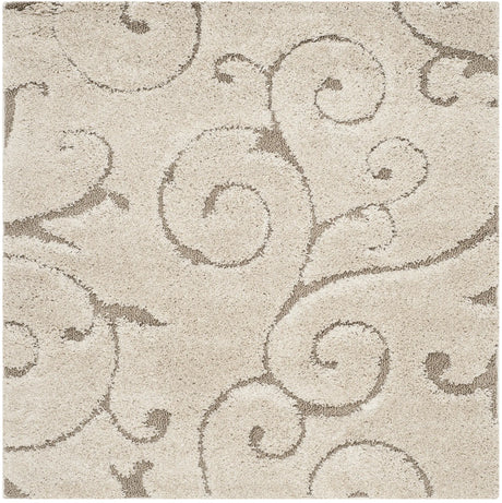 Safavieh Florida Shag 3'-0" x 3'-0" Rug in Cream / Beige