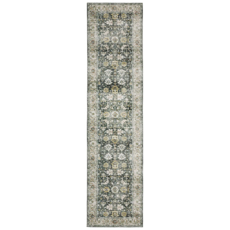Oriental Weavers Machine Washable Charleston Cha09 Charcoal/ Gold Rug - runner